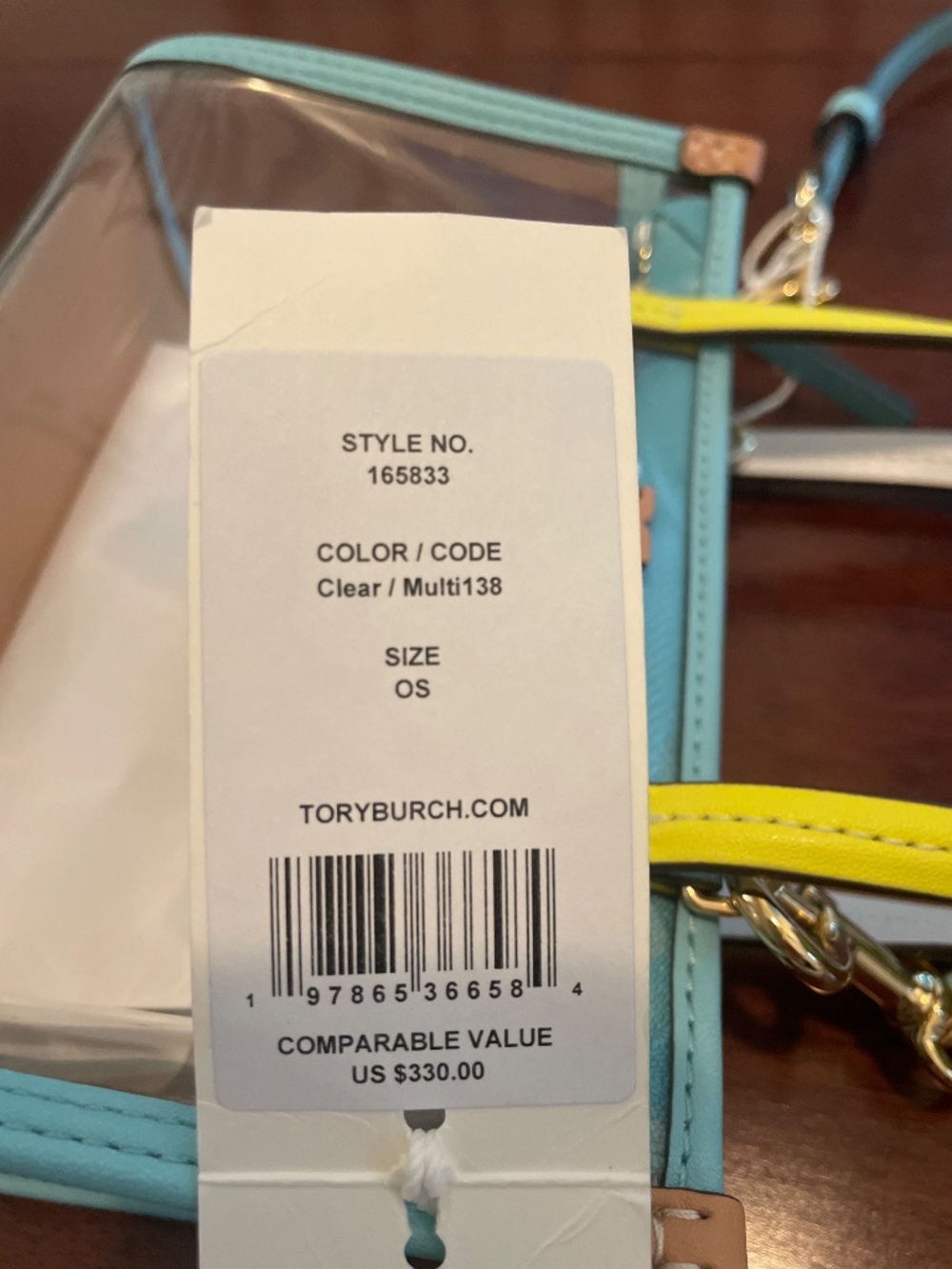 Brand New NWT Tory Burch Blake Clear Mini Tote purse bag TB - Picture 4 of 16
